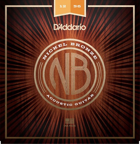 D'Addario Nickel Bronze 12-56 Lt Top/Med Btm NB1256 