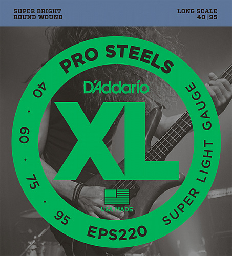 D'Addario Pro Steels 40-95 Super Light EPS220