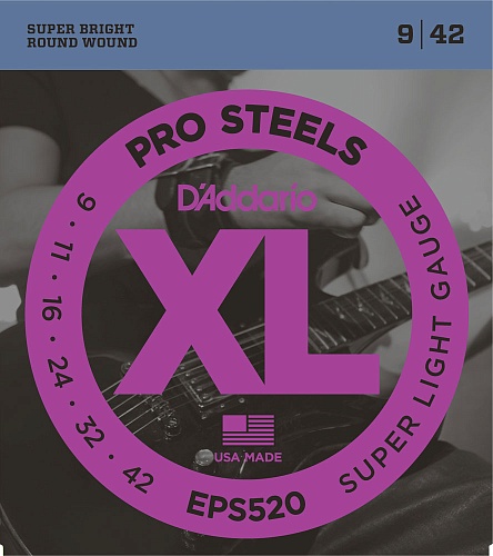 D'Addario Pro Steels 09-42 Super Light EPS520 