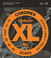 D'Addario Chromes 10-48 Extra Light ECG23 