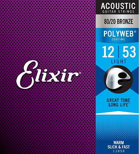 Elixir Polyweb 80/20 Bronze 12-53 Light 11050 