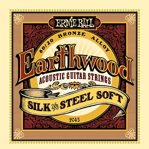 Ernie Ball Earthwood Bronze 80/20 Silk & Steel 11-52 Soft 2045 
