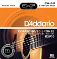 D'Addario EXP Coated Bronze 10-47 Extra Light EXP10 
