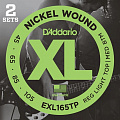 D'Addario Nickel Wound 45-105 Cuctom Light  EXL165TP 2 комплекта