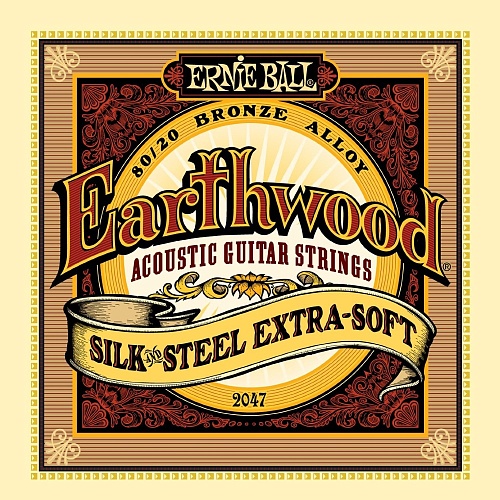 Ernie Ball Earthwood Bronze 80/20 Silk & Steel 10-50 Extra-Soft  2047 