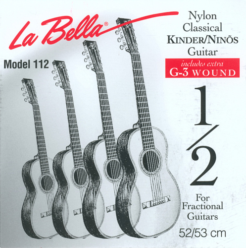 La Bella Kinder Nylon Classical, размер гитары 1/2 FG112