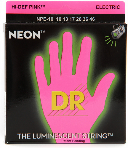 DR Hi-Def Neon Pink K3 Coated 10-46 Medium NPE-10 