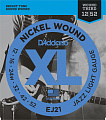D'Addario Nickel Wound 12-52 Jazz Light EJ21 