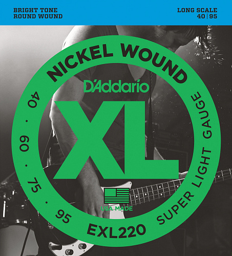 D'Addario Nickel Wound 40-95 Super Light EXL220 