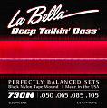 La Bella Deep Talkin' Bass Black Nylon Tapewound 50-105 750N
