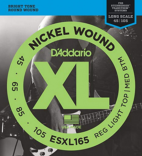 D'Addario Nickel Wound Double Ball 45-105 ESXL165 