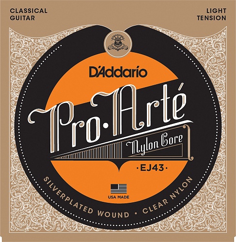 D'Addario Pro-Arte Nylon Core, Clear Nylon, Light Tension EJ43