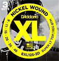 D'Addario Nickel Wound 09-46 SLt Top Reg Btm EXL125-3D (3 комплекта)