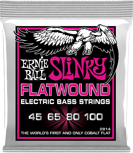 Ernie Ball Flat Wound Cobalt 45-100 Super Light 2814