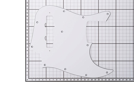 Hosco JB-W3P Защитная накладка для бас-гитары, белая, 3 слоя