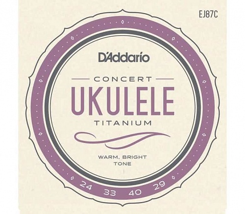 Струны для укулеле D'Addario EJ87C Titanium концерт