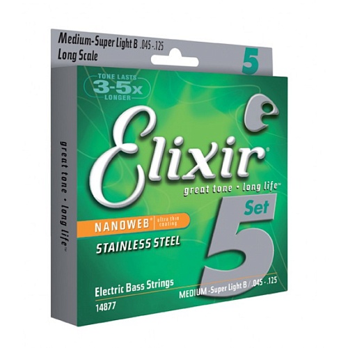 Elixir Nanoweb Steel 45-125 Light B 14877