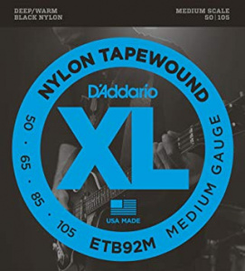 D'Addario Nylon Tapewound 50-105 Medium Scale ETB92M 