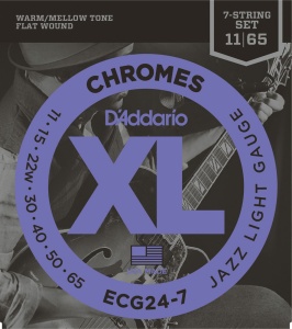D'Addario Chromes 11-65 Jazz Light ECG24-7 