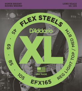 D'Addario Flex Steels 45-105 Regular Light EFX165 