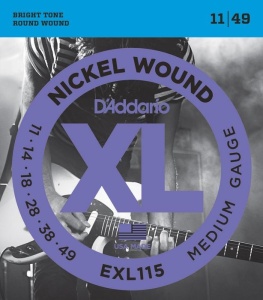 D'Addario Nickel Wound 11-49 Medium EXL115 