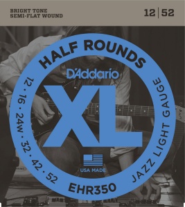 D'Addario Half Round 12-52 Jazz Light EHR350 