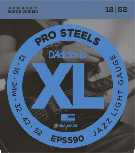 D'Addario Pro Steels 12-52 Jazz Light EPS590 