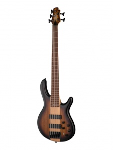 Бас-гитара Cort C5-Plus-ZBMH-OTAB 5-ти струнная, коричневый санберст
