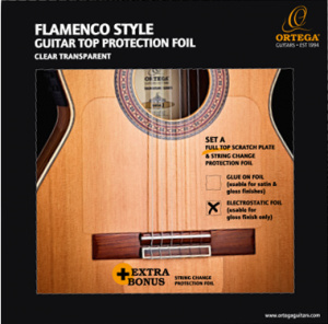 Ortega OERP-FLAM1 Защитная накладка на верхнюю деку фламенко гитары, 1 часть, съемная