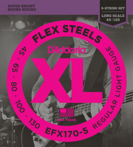 D'Addario Flex Steels 45-130 Regular Light EFX170-5 