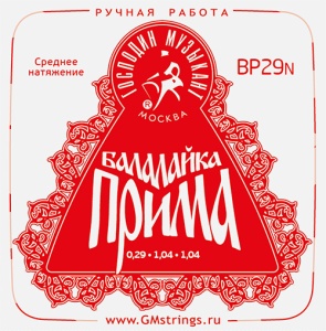 Господин Музыкант BP29N PROFI &quot;Красная&quot; Комплект струн для балалайки прима сталь/нейлон