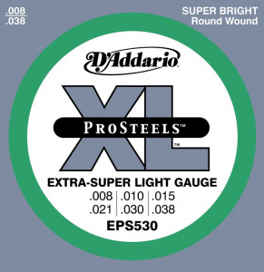 D'Addario Pro Steels 08-38 Extra Super Light EPS530 