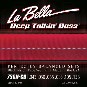 La Bella Deep Talkin' Bass Black Nylon Tapewound 43-135 750N-CB