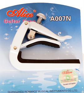 Alice A007N-A/WH Каподастр для акустической гитары, белый