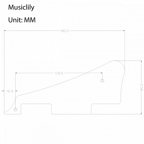 Musiclily M239 Защитная накладка электрогитары Epiphone Les Paul, 1 слой, кремовая