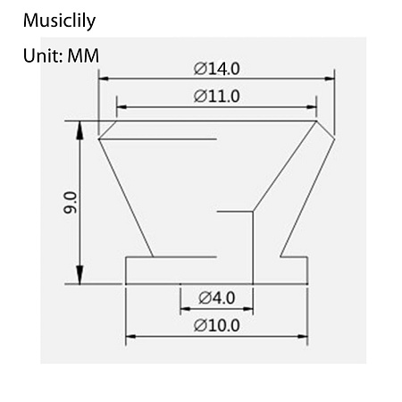 Musiclily M130 Крепление ремня, хром, 1 шт