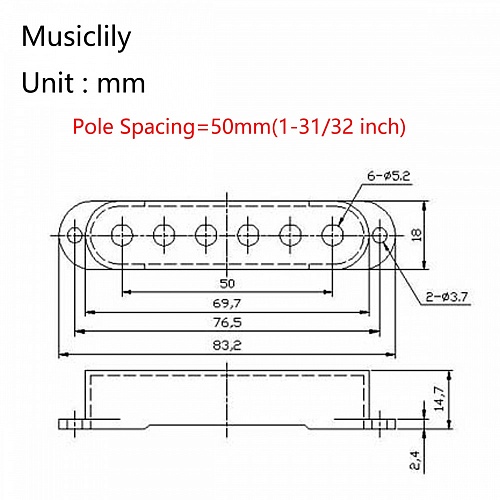 Musiclily MX1996IV-2MX1997IV Комплект крышек звукоснимателей (2+1), кремовые