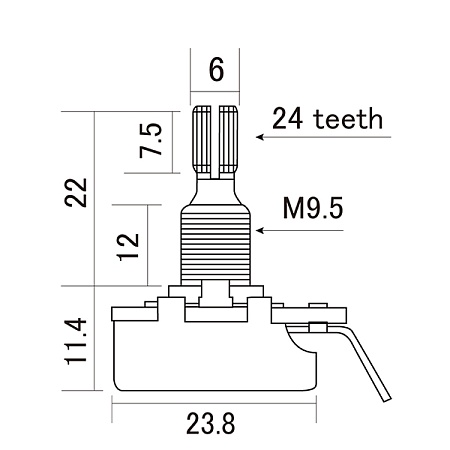CTS-A250 Потенциометр A250K (лог)