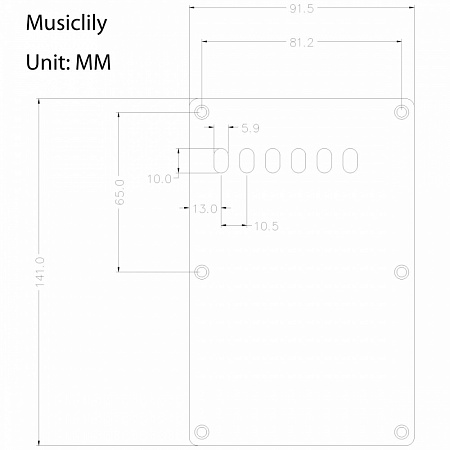 Musiclily M233 Задняя крышка для Squier, 1 слой, белая
