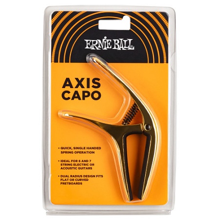 ERNIE BALL 9603 Axis - Каподастр для акустической и электрогитары, золотой