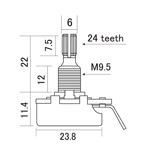 Hosco H-CTS-A250 Потенциометр 250кОм (лог)