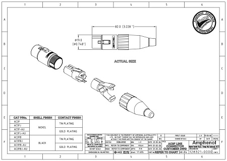 AMPHENOL AC3FB Разъем на кабель XLR-мама