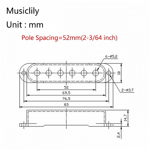 Musiclily MX1996IV-2MX1997IV Комплект крышек звукоснимателей (2+1), кремовые