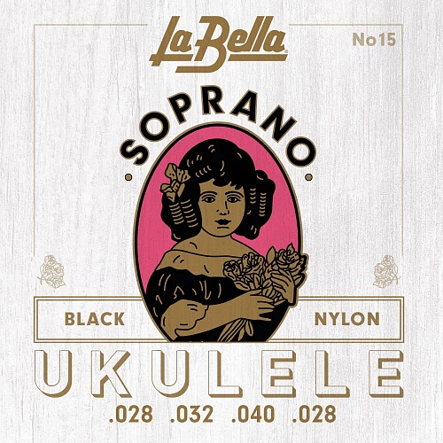 Струны для укулеле La Bella UKE-PRO Black Nylon Soprano No15