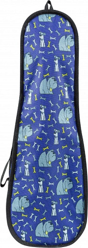 Чехол для укулеле сопрано FLIGHT FBU-8030 DOG, синий с рисунком