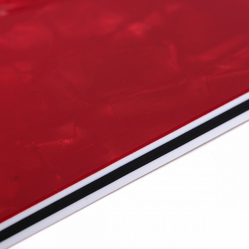 Musiclily M697 Заготовка для защитной накладки, 4 слоя, цвет красный перламутр