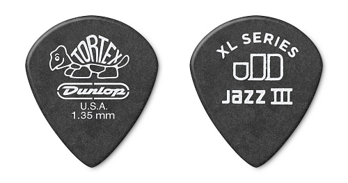Dunlop Tortex Jazz III XL 498R1.35 Black 1.35